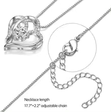 Collier Cœur Argenté - Coffret Cadeau avec Rose Rouge éternelle