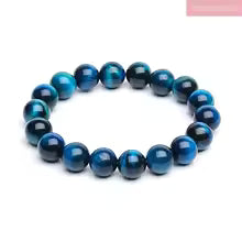 Bracelet Oeil de Tigre Bleu - Perles Naturelles et Energie chakra