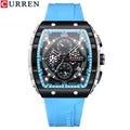 Montre homme CURREN - Design carré, acier et bracelet synthétique