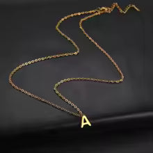 Collier Ras-de-Cou Initial - Acier Inoxydable Doré ou Argenté