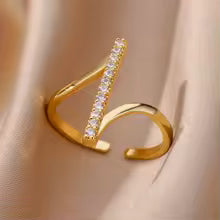 Bague Géométrique Femme - Zircon et Acier inoxydable (Modèles Multiples)