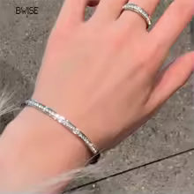 Bracelet Acier 316L Finition Luxe - Pierres Serties - Or ou Argent