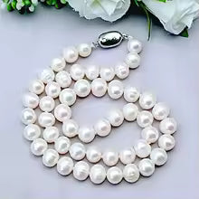 Collier Ras_de_Cou en Argent 925 et Perles d'Eau Douce - 45 cm