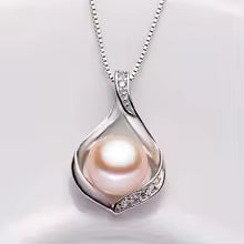 Collier Pendentif en Argent 925 - Perle d'Eau Douce Naturelle