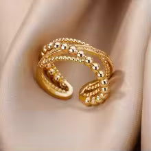 Bague Géométrique Femme - Zircon et Acier inoxydable (Modèles Multiples)