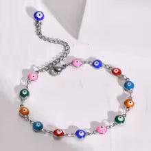 Bracelet Oeil Protecteur - Chaine Acier Inoxydable Or ou Argent