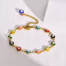 Bracelet Oeil Protecteur - Chaine Acier Inoxydable Or ou Argent
