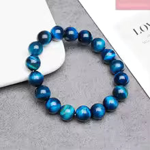 Bracelet Oeil de Tigre Bleu - Perles Naturelles et Energie chakra