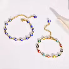 Bracelet Oeil Protecteur - Chaine Acier Inoxydable Or ou Argent