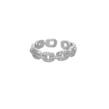 Bague Géométrique Femme - Zircon et Acier inoxydable (Modèles Multiples)