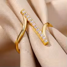 Bague Géométrique Femme - Zircon et Acier inoxydable (Modèles Multiples)
