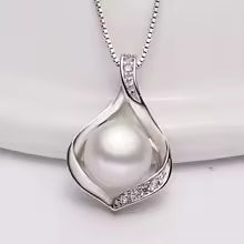 Collier Pendentif en Argent 925 - Perle d'Eau Douce Naturelle